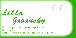 lilla gavansky business card